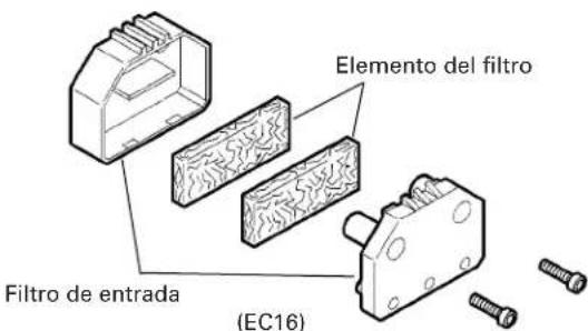 HITACHI EC 6B - Limpieza del filtró de entrada - 3