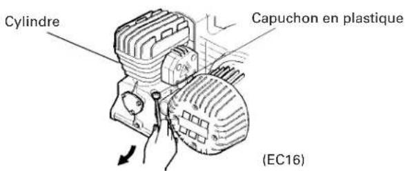 HITACHI EC 6B - Insertion de laJAuge et verification du niveau d'huile - 2