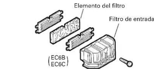 HITACHI EC 6B - Limpieza del filtró de entrada - 1