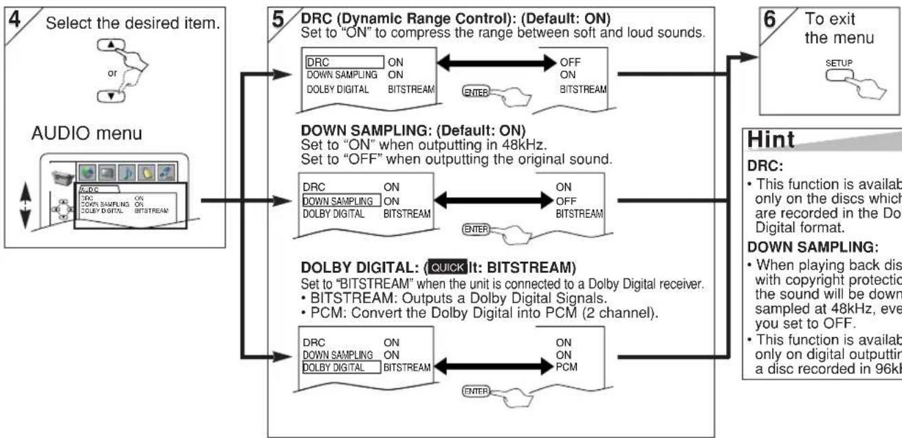 HITACHI DVPF35U - AUDIO Setting - 1