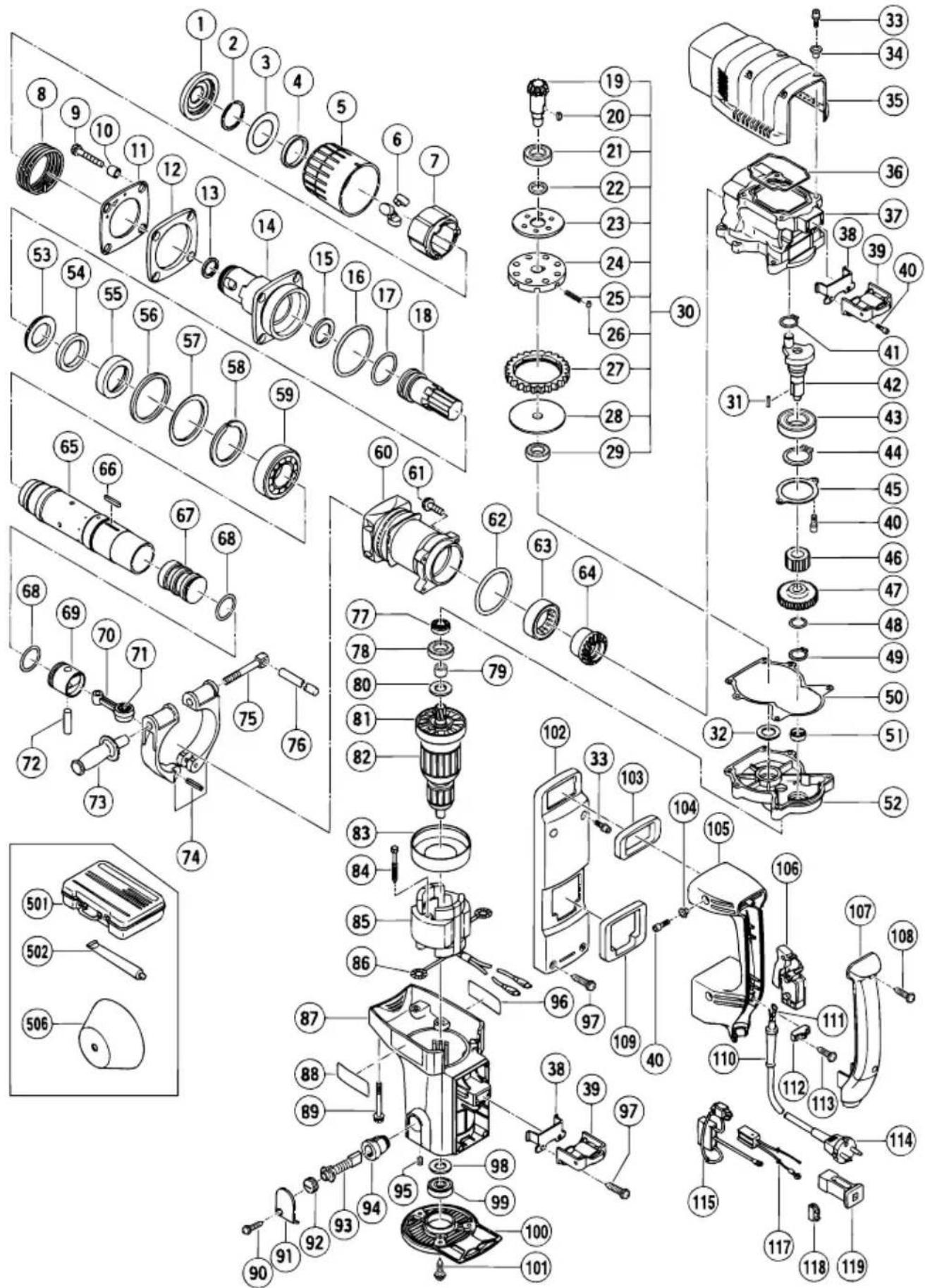 HITACHI DH 45SA - Information concerning airborne noise and vibration - 7