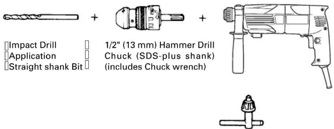 HITACHI DH 24PC - Drill Bit (Taper shank) and taper shank adaptor - 5
