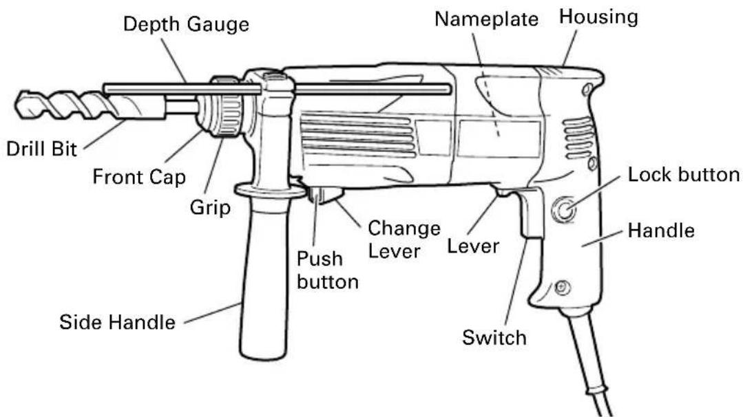 HITACHI DH 24PC - NAME OF PARTS - 1