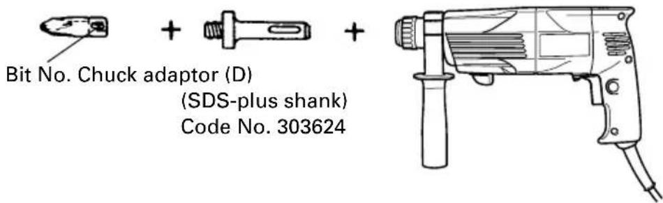 HITACHI DH 24PB - Bolt placing operation with Chemical Anchor. (rotation + striking) - 4