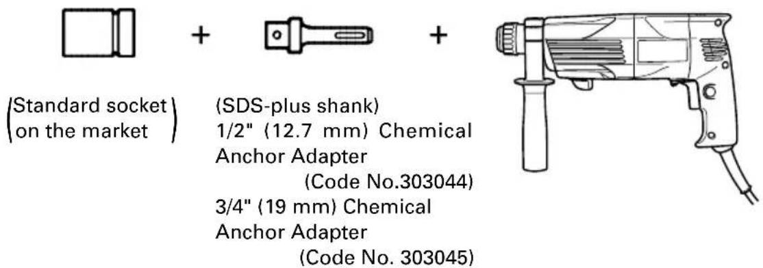 HITACHI DH 24PB - Bolt placing operation with Chemical Anchor. (rotation + striking) - 1