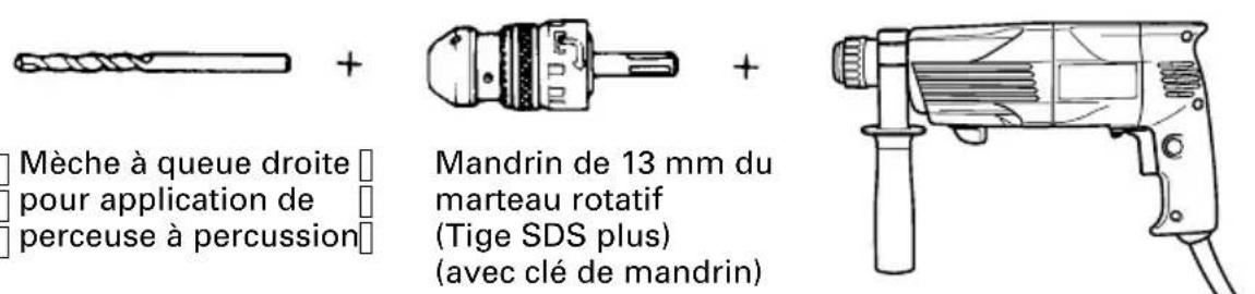 HITACHI DH 24PB - Foret de perçage (queue conique) et raccord de queue conique - 5