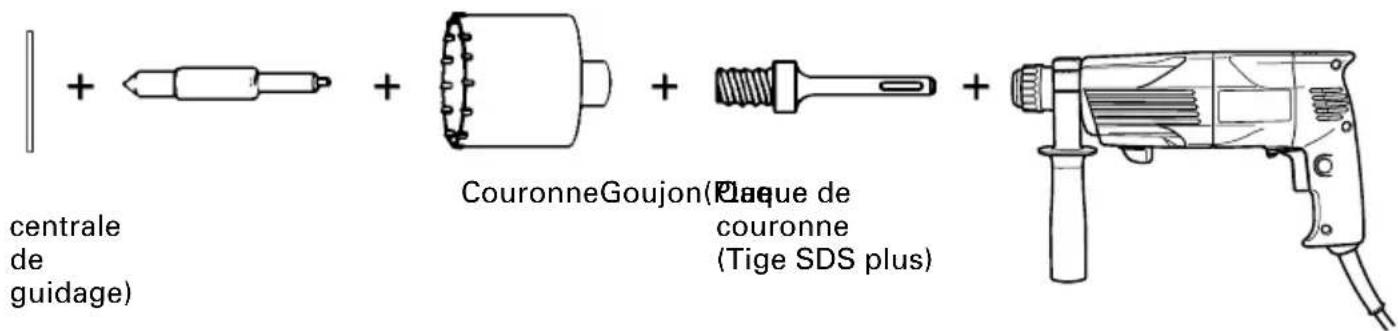 HITACHI DH 24PB - Foret de perçage (queue conique) et raccord de queue conique - 10