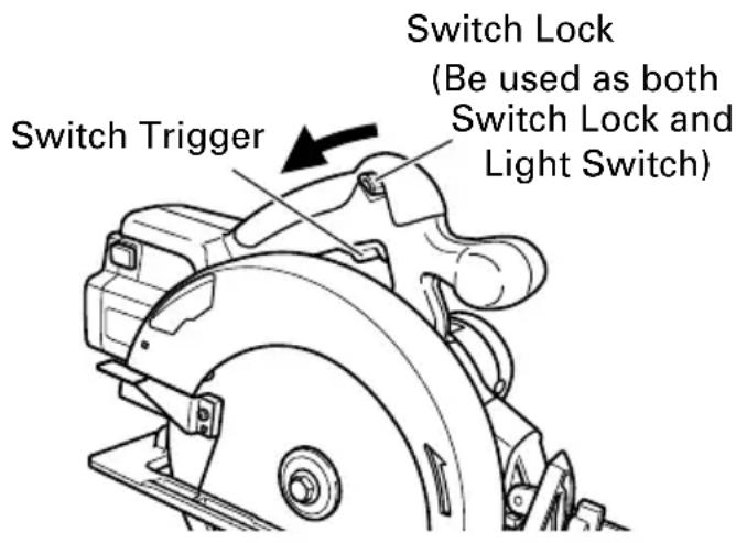 HITACHI C 7D - Operation of switch (switch trigger and light switch) - 1