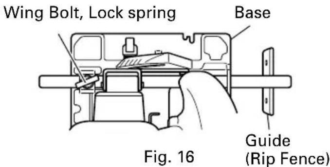 HITACHI C 7D - Regulating the guide (Rip Fence)(Fig. 16) - 3