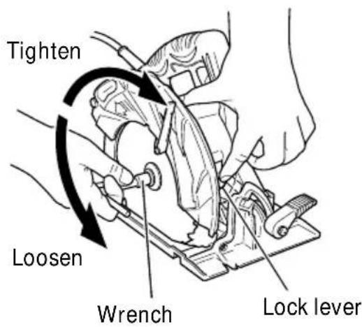HITACHI C 7BMR - Dismounting the saw blade - 1