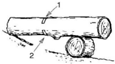 POULAN Pro PP22VA48 - BUCKING USING A LOG OR SUPPORT STAND - 2