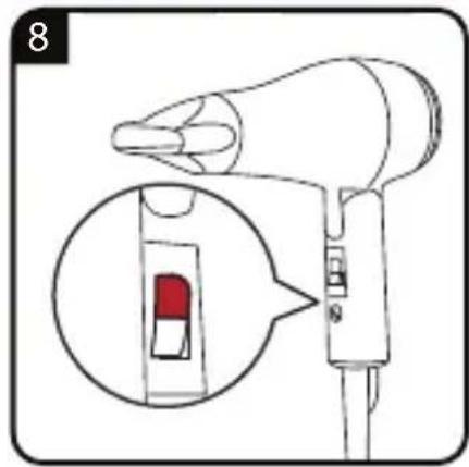 GRUNDIG HD 1800 - Sports & Travel Hair Dryer - 12
