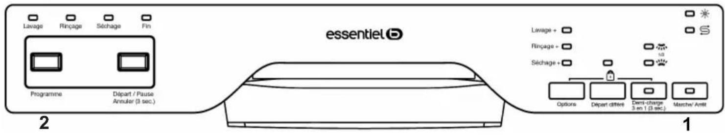 ESSENTIELB ELVS 456b - Diagramme de réglage du degré de durée de l'eau - 1