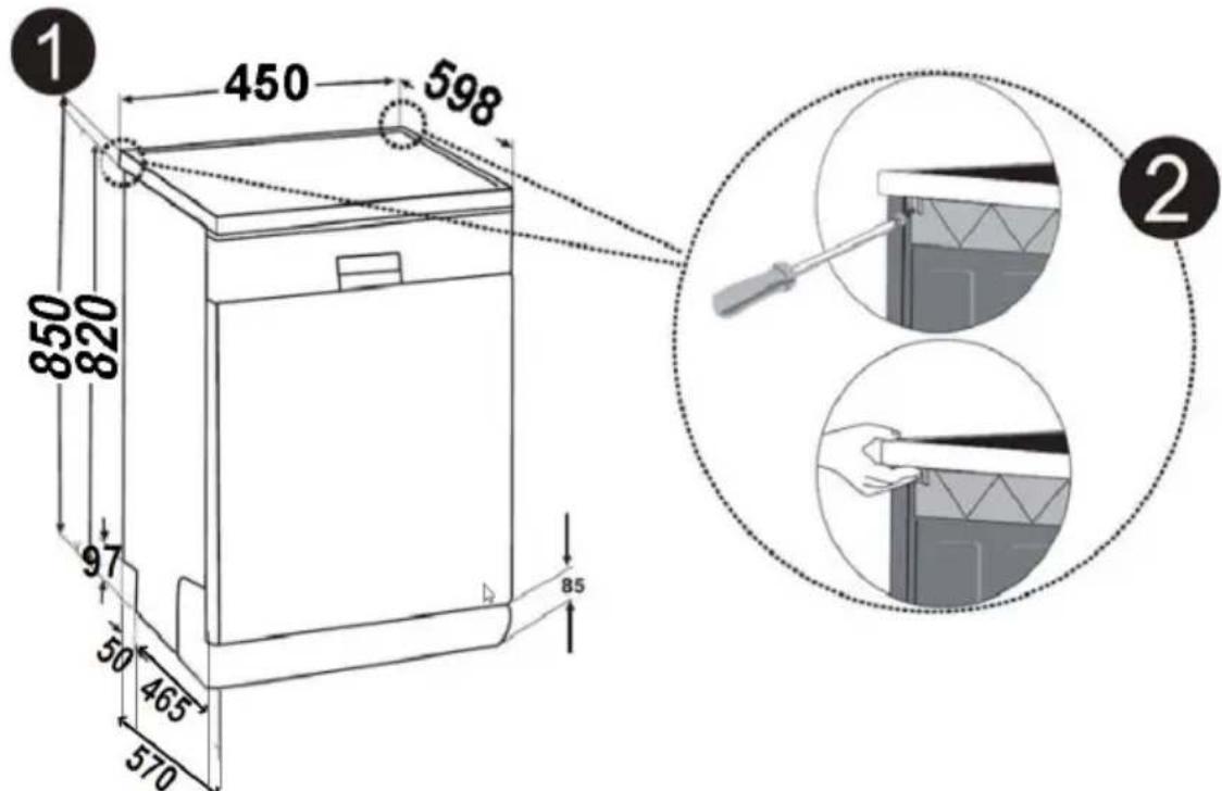 ESSENTIELB ELVS 456b - Installation sous un plan de travail - 1