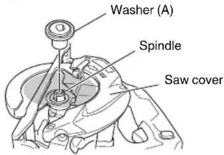 HiKOKI C 3605DA - Cleaning the inside of the saw cover - 1