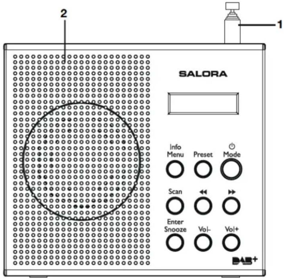 SALORA DAB2010FM - Vue frontale - 1