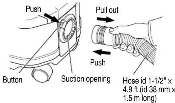 METABO RP 3608DA - Connecting the hose (Fig. 12) - 1