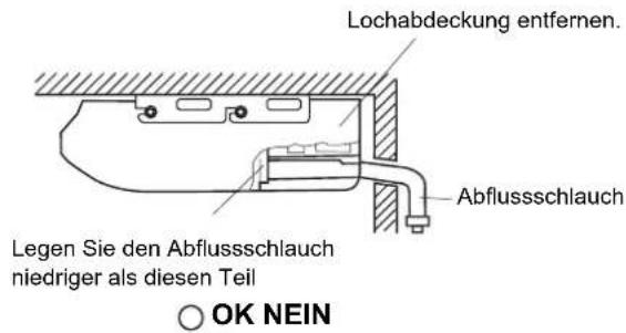 HAIER AC12CS1ERA - Anbringen des Abflussschlauchs - 1