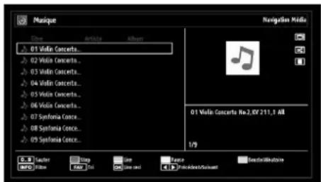 TOSHIBA 40BV700F - Lecture de fi chiers MP3 - 1