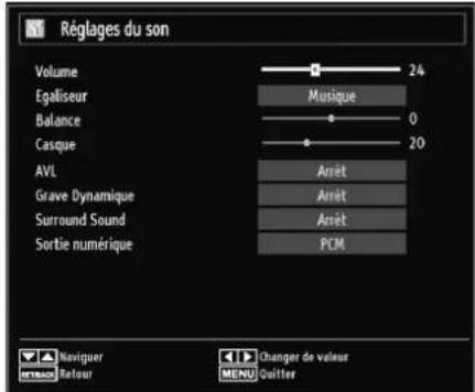 TOSHIBA 40BV700F - Configuration des paramètres sonores - 1