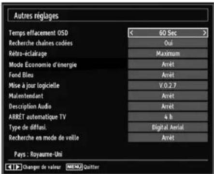 TOSHIBA 40BV700F - Configuration des autres paramétres d'image - Généralités - 1