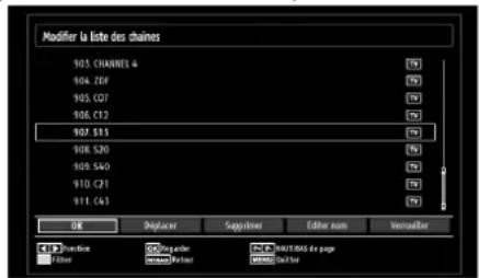 TOSHIBA 40BV700F - Affi chage de la liste des chaînes - 2
