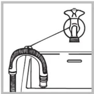 HOTPOINT AQM9D 490 U Aqualtis - Anschluss des Ablaufschlauches - 2