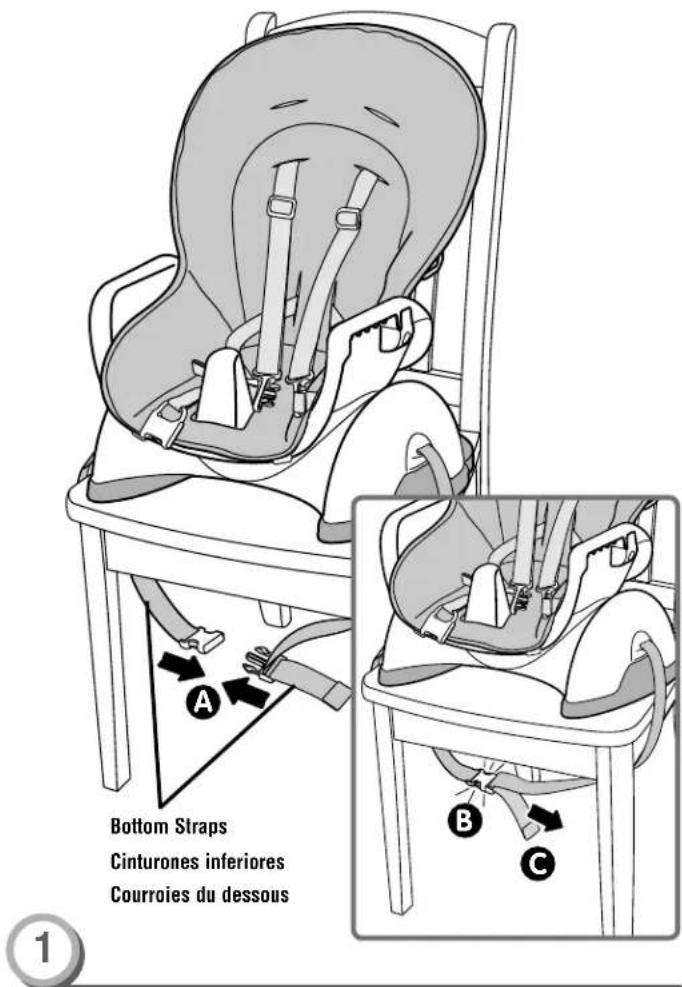 FISHER-PRICE W9474 - Attaching to a Chair Ajustar a una silla Pour fixer le siège à une chaise - 1