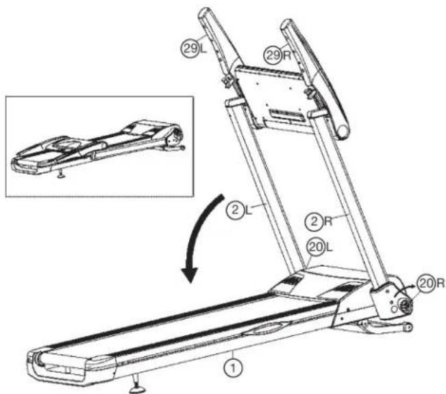 Christopeit TM 600S - Comment déplacer / ranger votre tapis de course : - 3