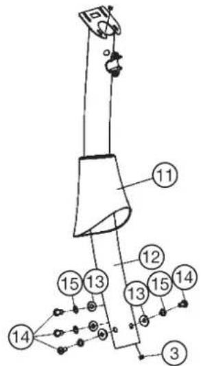 Christopeit CL 2 - Etape n° 3: Montage de tube d'appui du guidon (12) - 1
