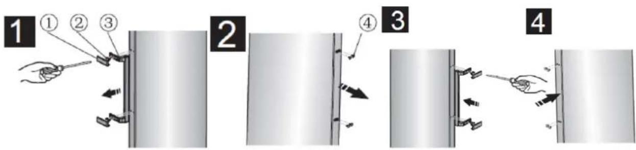 THOMSON THLR 360 WH - Pour inverser la poignée de porte - 1