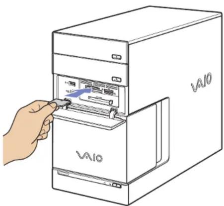 SONY Vaio VGCRC202 - Insertion d'une xD Picture Card - 1