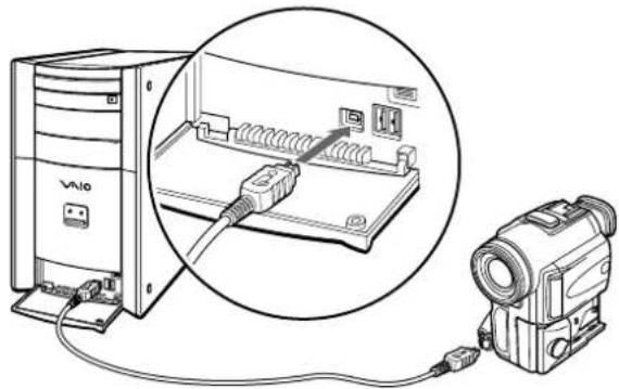SONY Vaio PCVRX2D - Branchement d'un caméscope numérique - 1