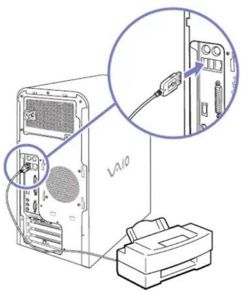 SONY Vaio PCVRS123 - Branchement d'une imprimante USB - 1