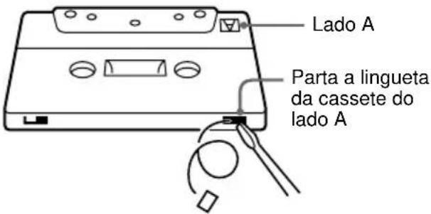 SONY TCTX595 - Para proteger uma cassete permanentemente - 2