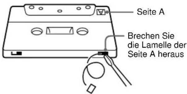 SONY TCTX595 - Löschschutz - 2