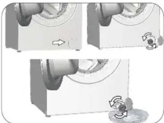 BEKO WTE 7611 BW - The product does not have an emergency water drain hose, in order to drain the water: - 1