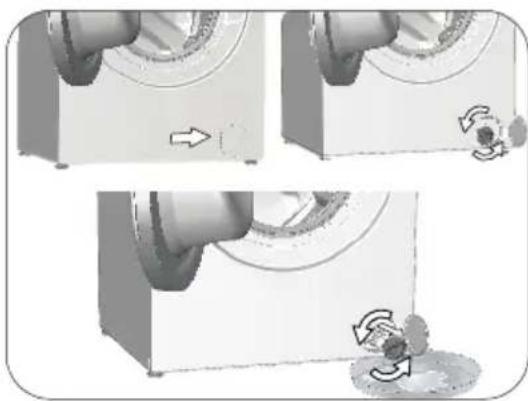 BEKO WTE 7611 BW - Si le produit ne dispose pas de tuyau de vidange en cas d'urgence, procédez comme suit pour évacuer l'eau : - 1