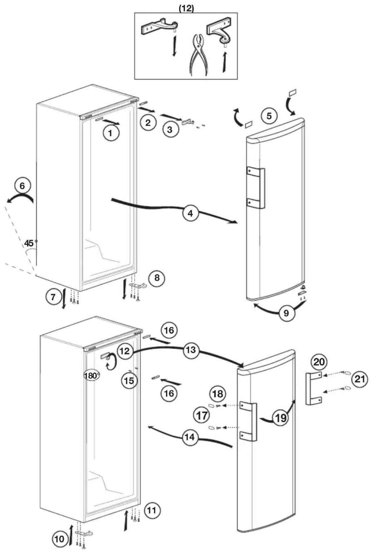 BEKO SS137020X - Byte av dorrar - 1