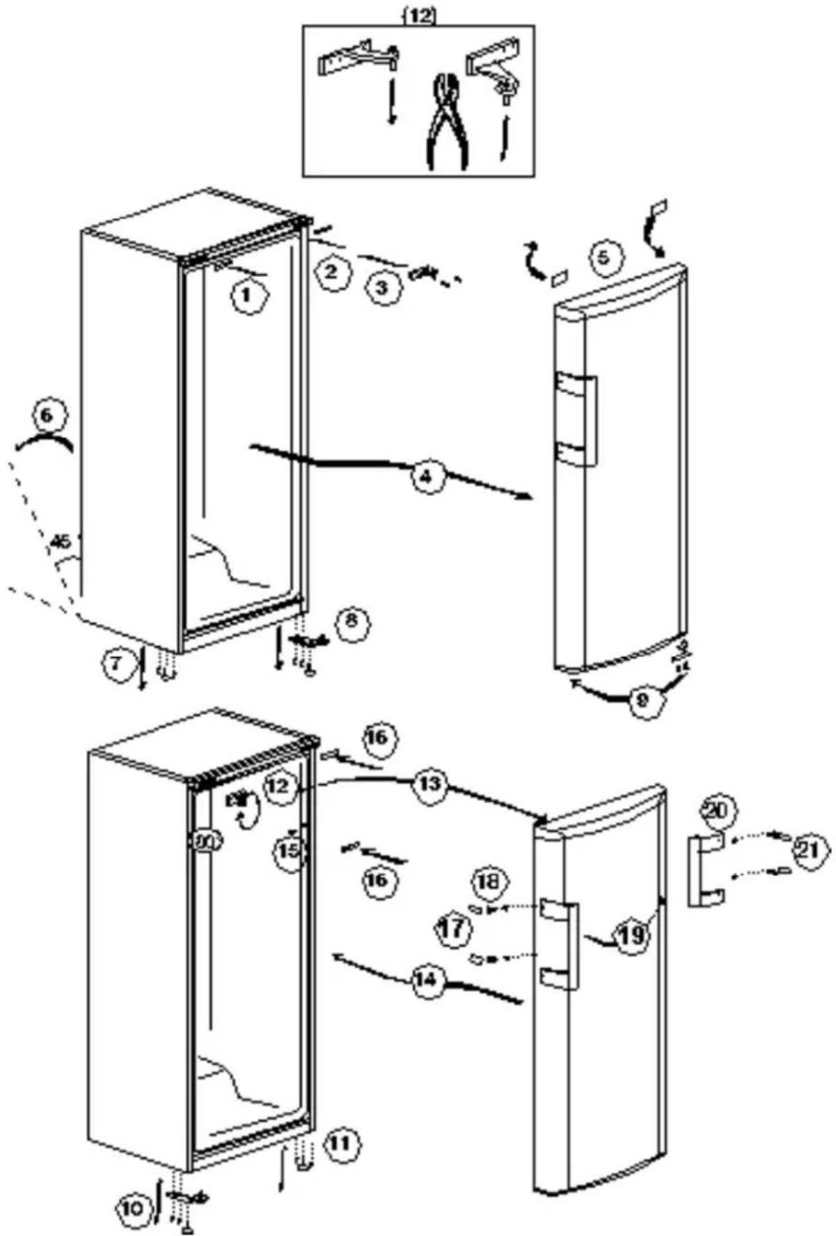 BEKO SS137020X - Inversión de las puertas - 1