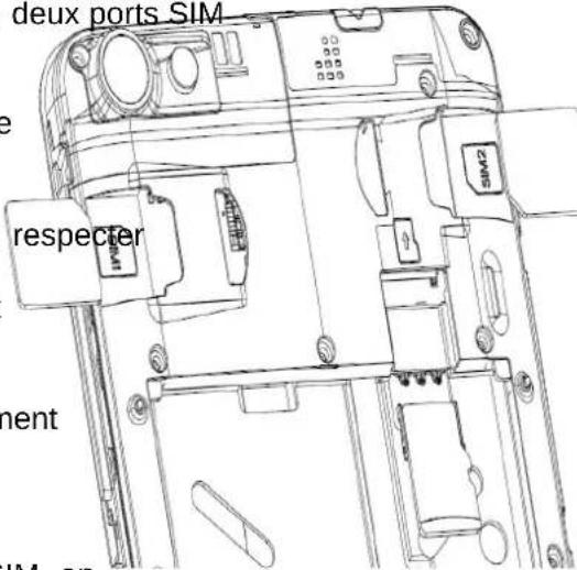 LOGICOM M Bot 60 - Insertion d'une carte SIM. - 1