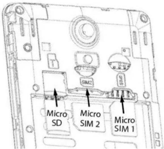 LOGICOM M Bot 54 - Insertion d'une carte SIM. - 1