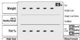 TANITA SC330 - Appuyer sur la touche Enter / Next. - 2