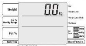 TANITA SC330 - Appuyer sur la touche ☐/☐ pour mettre en marche. - 1