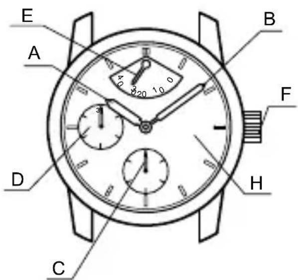 ORIENT Classic FM02002B - NOME E FUNZIONI DELLE PARTI - 6