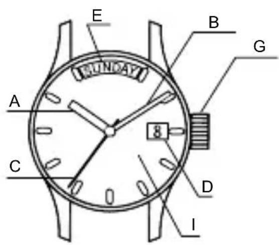 ORIENT Classic ET0T003T - NAMEN DER EINZELTEILE - 3