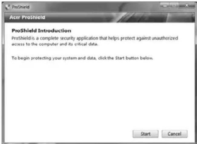 ACER TravelMate 7750G - Configuración de ProShield - 1