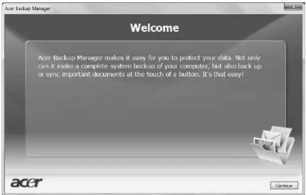 ACER TravelMate 7750G - Acer Backup Manager - 2