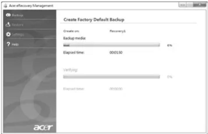 ACER TravelMate 7750G - Skapa en säkerhetskopia för återställning (optisk enhet) - 4