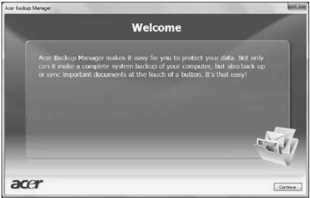 ACER TravelMate 7750G - Acer Backup Manager - 2